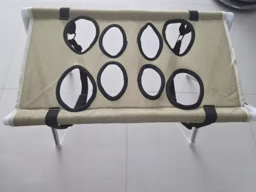 Customer photo of a beige Pawlie grooming stand
